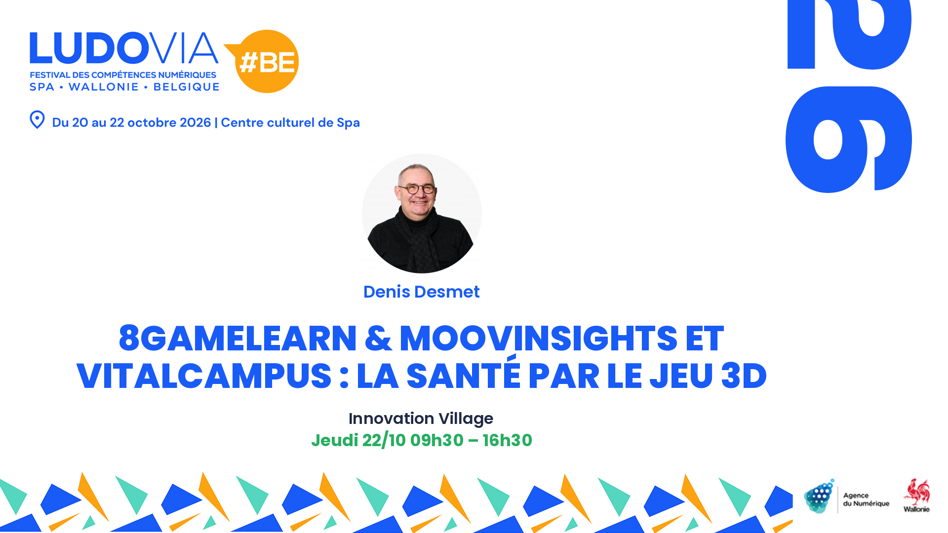 Carte de présentation : 8GameLearn & MoovInsights et VITALCAMPUS : la santé par le jeu 3D